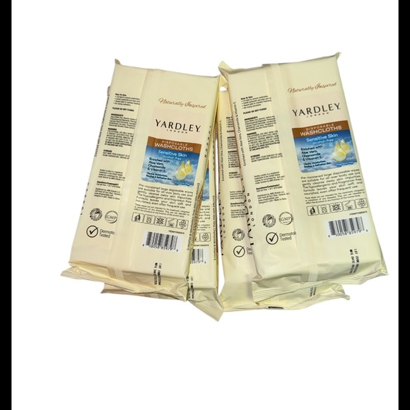 Yardley 72  large Biodegradable Washcloths for Sensitive Skin - Cream - Picture 2 of 5